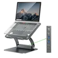 Supporto per laptop Hub USB-C PD100W Ricarica 4K @ 60Hz Supporto per laptop ergonomico Docking station universale per MacBook Pro Dell Lenovo