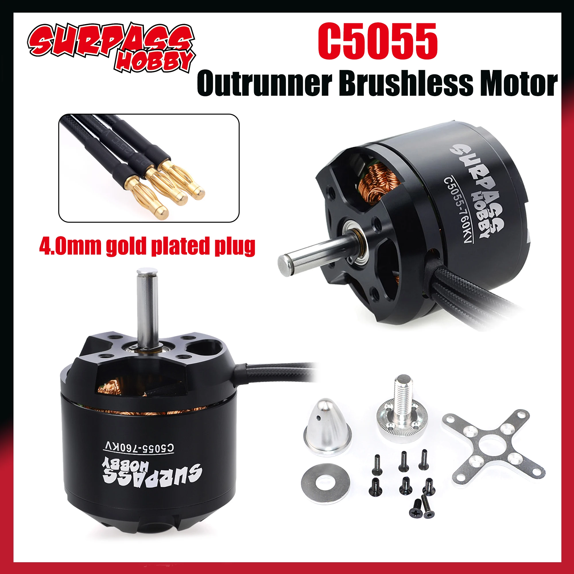 ÜBERTREFFEN HOBBY C5055 400KV 570KV 600KV 760KV Outrunner Bürstenlosen Motor für RC Flugzeug Starrflügelflugzeuge Quadcopter Multicopter