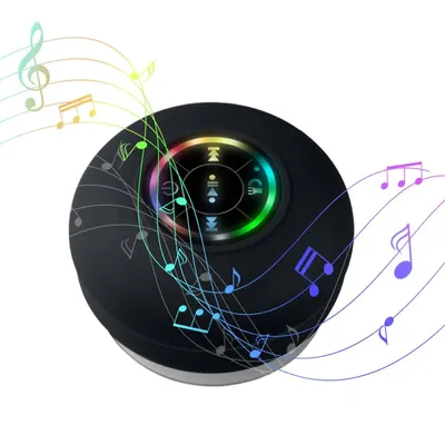 Waterproof Speaker Bluetooth Shower Speaker with Led Light for Stable Connection Portable Music Player for Bathroom