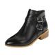 FGUUTYM Women's Short Boots with Zip and Block Heel Ankle Boots Half Boots Ankle Boots PU Leather Waterproof Women's Boots Summer Boots Transition Boots Slip On Boots, black, 8.5 UK