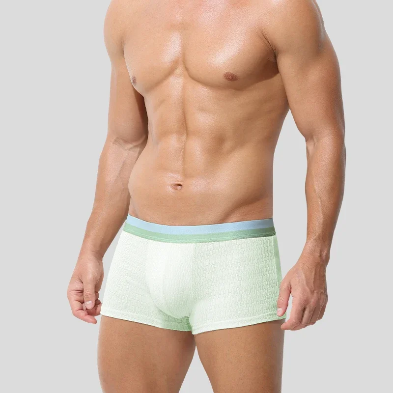 Herren-Unterwäsche aus Baumwolle, Herren-Boxershorts, Sommer, dünn, Trend, Sport-Boxershorts für Jungen, antibakterielle Boxershorts Image