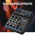 Mini mixer AS4 a 4 vie con parcheggio di riverbero Computer mobile Mixer audio per registrazione USB dal vivo Mixer DJ a 4 canali Mixer audio