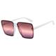 New 2025 Oversized Sunglasses Vintage For Women Sun Glasses Purple Green PINK Shades UV400 Men Luxury Male Female(White)