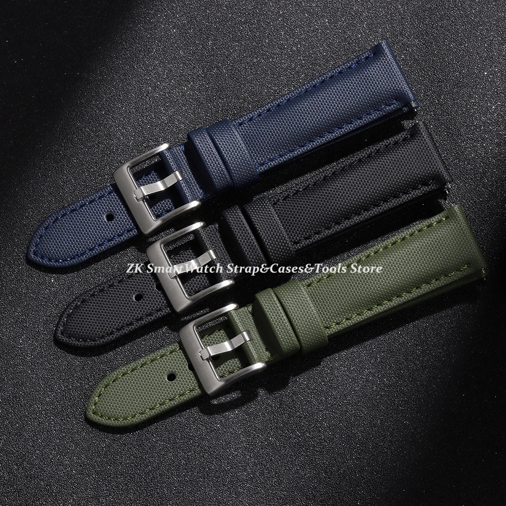 Segeltuchbänder 20 mm 22 mm für Omega für Blancpain für Seiko Divers Uhren Herren Damen Nylon Schnellverschluss-wasserdichte Uhrenarmbänder Image