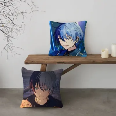 Aoyagi T-toya Kissenbezüge, Cartoon-Sofa, dekorativ, Zuhause, doppelseitiger Druck, kurzer Plüsch, niedlicher Kissenbezug Image