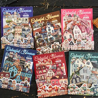 Mr.Paper Illusion House Collection Hard Card Sticker Packs Kinder Geschenk Schreibwaren Zubehör Tagebuch Zubehör ästhetische Aufkleber Image