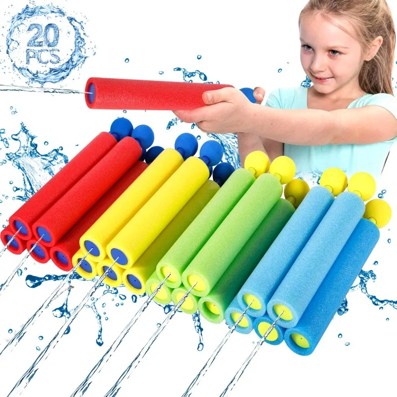 Kinder-Wasserpistole Schaumstoff-Wasserpistole für Pool Strand Garten Outdoor-Wasserspiele für Kinder ab 3 Jahren Pool-Spielzeug Sommer