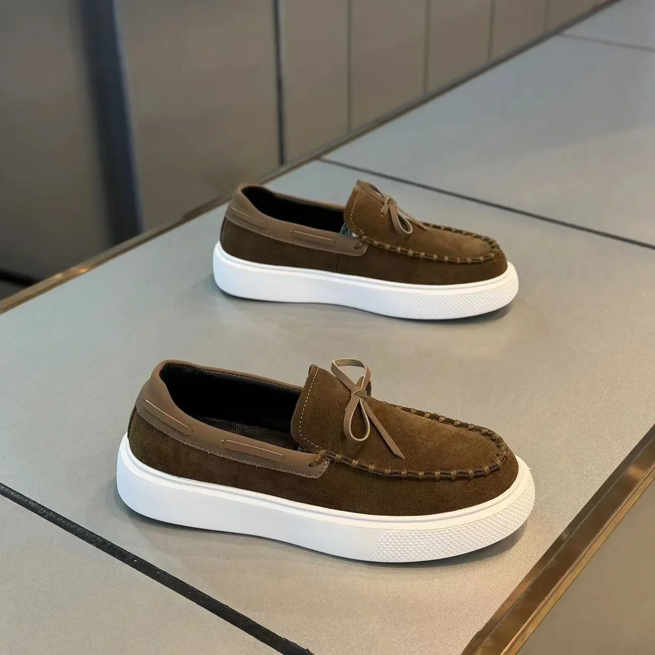 Herren-Loafer, lässige Lederschuhe für Herren, Slip-on-Mokassins, atmungsaktive Herren-Fahrschuhe, bequem, weiches Kleid, Herrenschuhe
