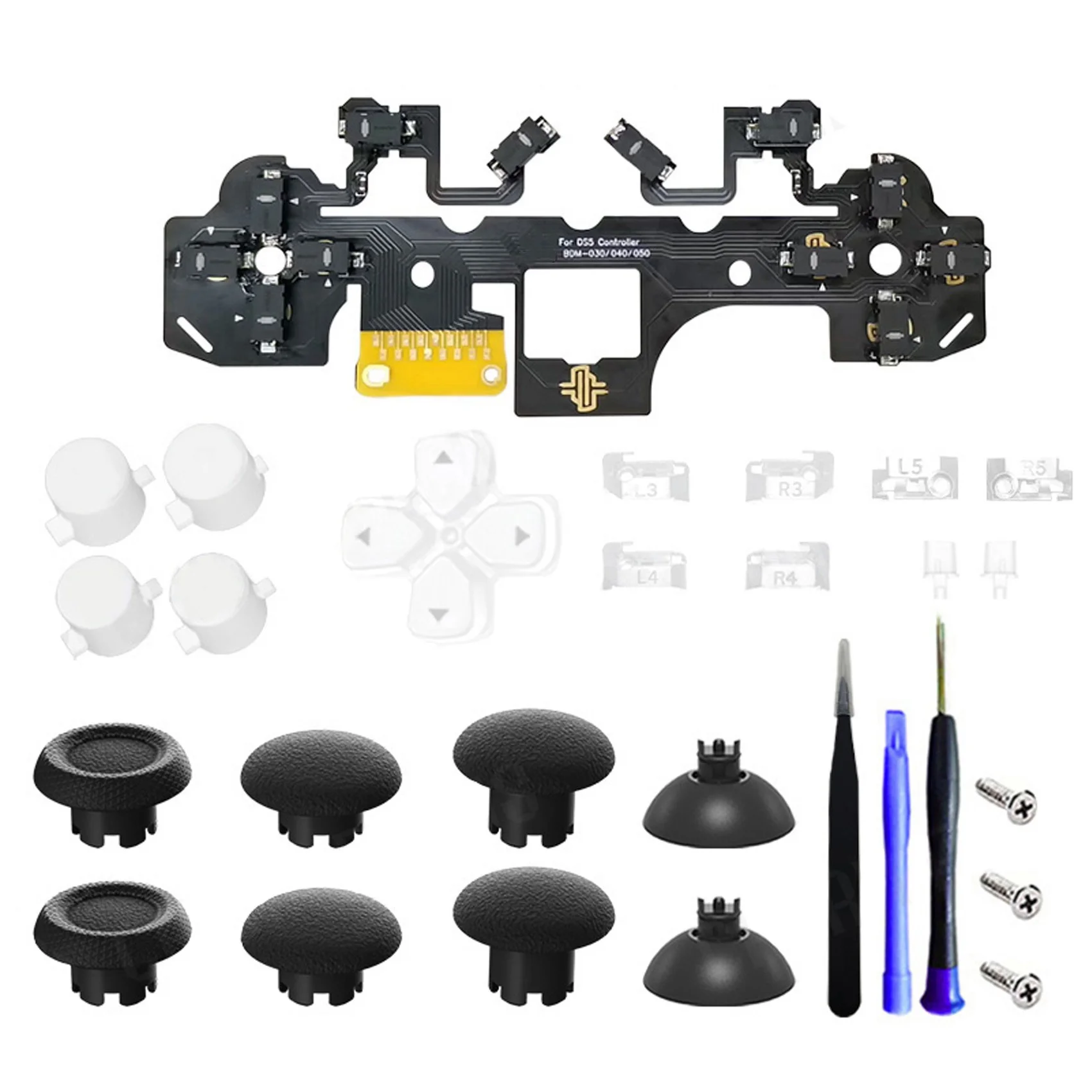 BTLIFE-Ergonomischer Mikroschalter Tactile Clicky Hair Trigger Kit + BDM-030/040/050 Für PS5 Controller Joystick Cap 12 Key Click B Image