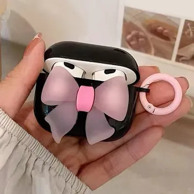 Ins Style Bow Geeignet für Airpods 1/2/3/Pro2 Apple Bluetooth-Kopfhörerhülle Einfacher personalisierter High-End-Süßer und cooler Stil Image