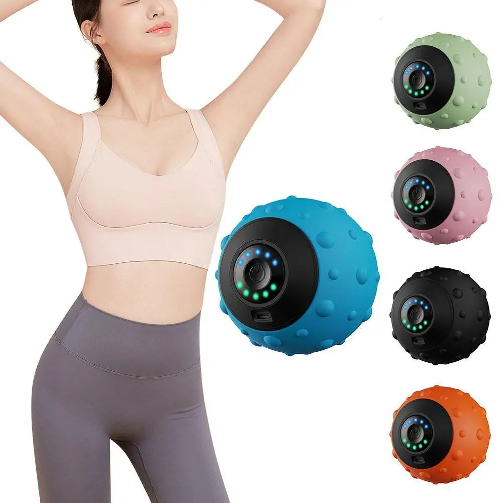 Electric Massage Ball Health Care Sport Fascia Ball Muscle Relaxation Boay Massager Fitness Yoga Exercise Vibrating Yoga Fitness