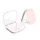 Portable Hand Held Travel Makeup Mirror Compact Mini Gift Vanity Folding Cosmetic Mirror with Lights Small Pocket 2X Magnifying