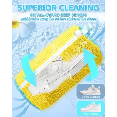 1PCS Washing Shoes Bag Cotton Laundry Fluffy Fibers Easily Remove Dirt Washing Bags Anti-Deformation Shoes Clothes Organizer