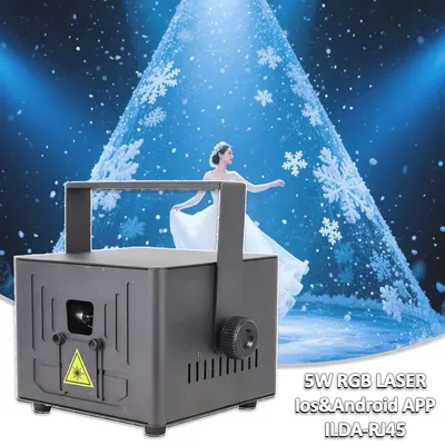 RGB 5W Laser Lighting Bluetooth APP Control ILDA RJ45 Interface For Home Party Dj Disco Christmas Birthday Wedding Stage Lights