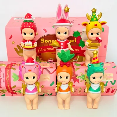 New Angel Christmas Dinner Series Blind Box Mini Figure Character Decoration Kid Birthday Gift 5 Regular and 1 Hidden Version