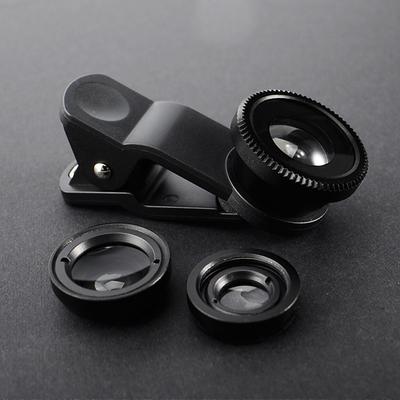 3in1 Fisheye Wide Angle Micro Camera Lens for iPhone Xiaomi Redmi 3IN1 Zoom Fish Eye Len on Smartphone Lenses with Phone Clip