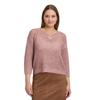 Strickpullover BETTY BARCLAY "Betty Barclay Damen Lochstrick-Pullover mit Pailletten", Damen, Gr. 46, rosa (ash rose), Strick, Obermaterial: 73% Polyacryl, 27% Polyester., Basic, lässig geschnitten normal, V-Ausschnitt, Langarm, Pullover, Glitzer
