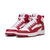Sneaker PUMA "Rebound Sneakers Erwachsene", Gr. 42.5, rot (weiß for all time rot schwarz), Obermaterial: Synthetik; Futter: Textil; Innensohle: Keine Angabe, Textil; Laufsohle: Gummi, Schuhe