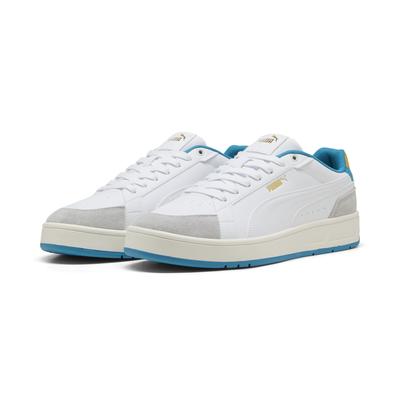 Sneaker PUMA "Court Classico Sport Sneakers Erwachsene", Gr. 38.5, weiß tropical blau, Obermaterial: Synthetik, Leder; Futter: Textil; Innensohle: Textil; Laufsohle: Gummi, Schuhe Image