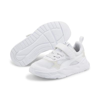 Sneaker PUMA "Trinity Sneakers Kinder", Kinder, Gr. 34.5, weiß (weiß silber metallic), Obermaterial: Synthetik, Textil; Futter: Textil; Innensohle: Textil; Laufsohle: Synthetik, Gummi, Schuhe Image