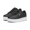 Sneaker PUMA "Carina Street Sneakers Mädchen", Kinder, Gr. 34.5, schwarz-weiß (schwarz rose gold weiß metallic), Obermaterial: Synthetik; Futter: Textil; Innensohle: Textil; Laufsohle: Gummi, Schuhe