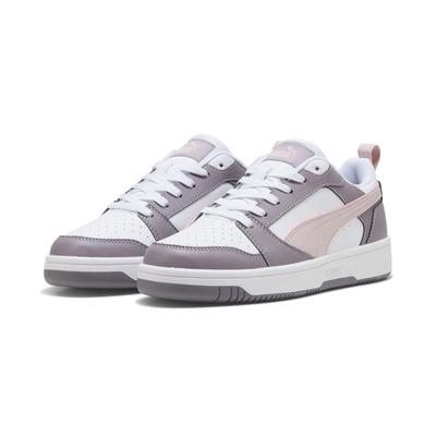 Sneaker PUMA "Rebound V6 Low Sneakers Erwachsene", Gr. 42, weiß mauve mist plum jam pink lila, Obermaterial: Textil, Synthetik; Futter: Textil; Innensohle: Textil; Laufsohle: Gummi, Schuhe Image