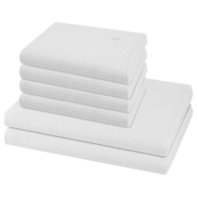ROSS Pique 6-teilig Handtuch-Set Ecru Weiss