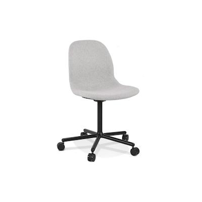 Bürostuhl Ergonomisch Modern | Kompakt Arbeitsstuhl mit Metallgestell | Hellgrau Besucherstuhl | Konferenzraumstuhl mit Rollen | Norixo Kadima Design Image