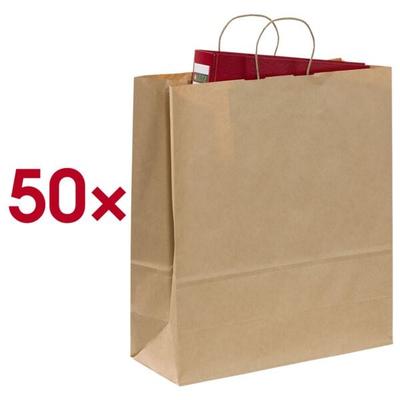 VP 50 Stück Papier-Tragetaschen »Toptwist« 40,0 x 16,0 x 45,0 cm braun