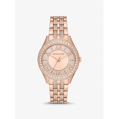Mk Harlowe Pavé-Tone Watch - White - Michael Kors Watches