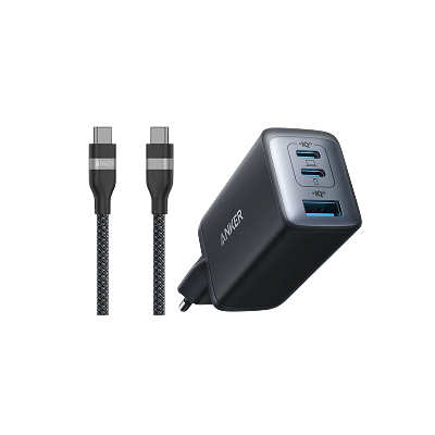 Anker 735 Ladegerät (Nano II 65W) + Anker USB-C auf USB-C Kabel (0.9m) Image