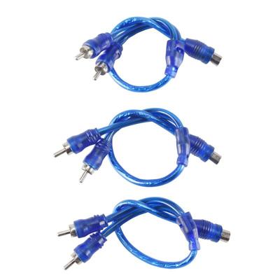 Tlily - 3 Stk. Audio-Anschluss für 1 Cinch-Buchse auf 2 Cinch-Adapter-Verteilerkabel Image