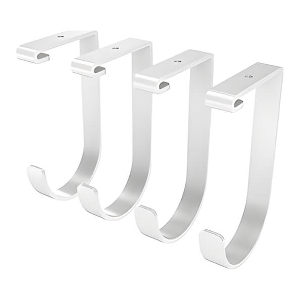 Fleximounts White Flat Storage Hook (4-Pack)