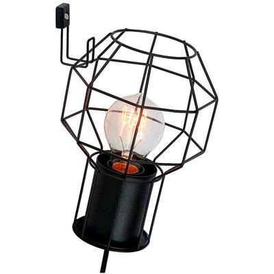 Brilliant - Lampe Siza Wandleuchte Zuleitung schwarz 1x A60, E27, 40W, geeignet für Normallampen Image