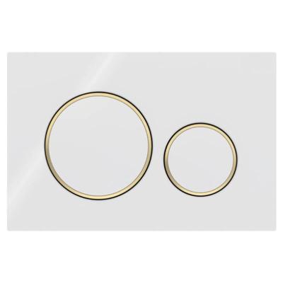 Gilt für Geberit Sigma20 Betätigungsplatte für 2-Mengen-Spülung: Weiß, Gold (115.882.KK.1) Image