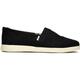 Toms Womens Classic Alpargata Plus Shoes - Black Canvas - Size UK 7 | Toms Sale | Discount Designer Brands