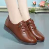2024 mode Frühjahr Frauen Schuhe Weiche Leder Loafer Casual Schuhe Weichen Komfort Atmungsaktive Vielseitig Keine-slip Flache Schuhe