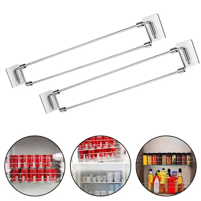 2PCS Rv Telescopic Bracket Stretching Fixed Bracket RV Secure Adjustable Bars 12.5-22.3 Inches For Travel Trailers Refrigerators