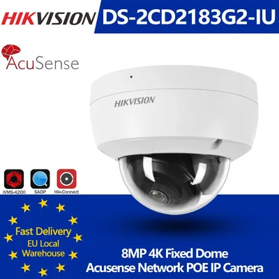 Hikvision 8MP IP-Kamera DS-2CD2183G2-IU 4K AcuSense Human&Vehicle Detect Smart Event Integriertes Mikrofon SD-Steckplatz IP67 POE Bullet CCTV