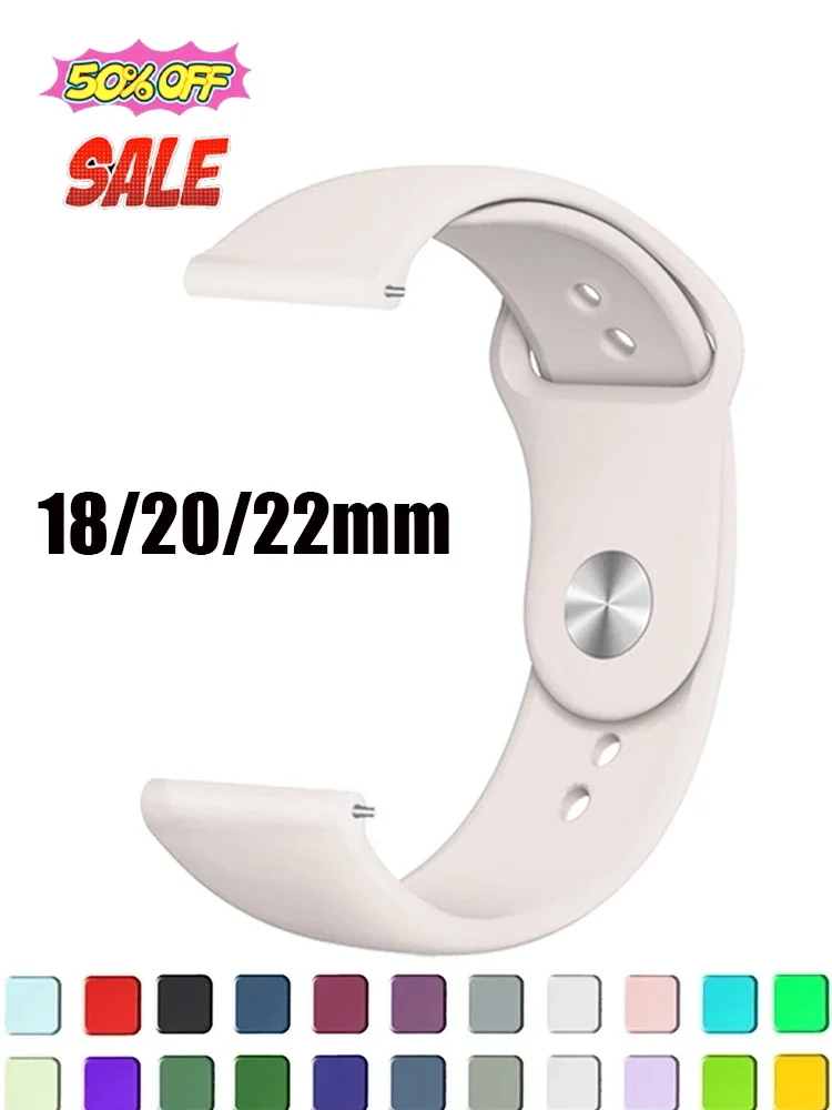 18mm 20mm 22mm Armband für Samsung Galaxy Uhr 7/6/5/pro/4 Classic/active 40mm 44mm Silikonarmband Huawei GT 4-5-Pro-2e-3 Band Image