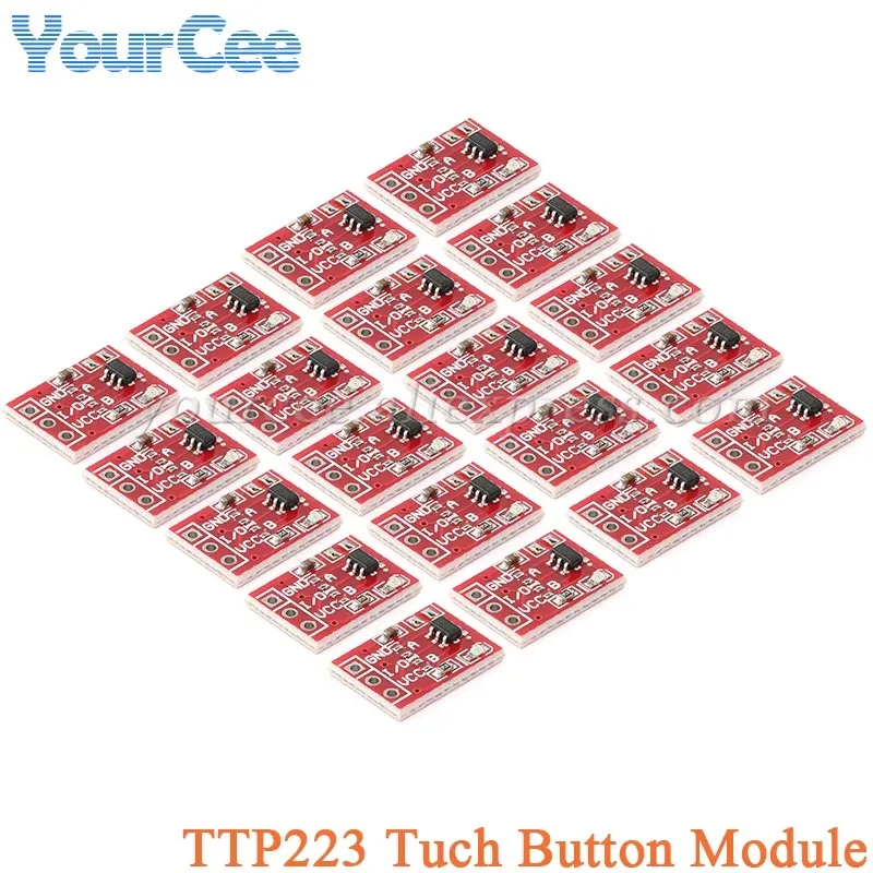 50 stücke/5 stücke TTP223 Touch-Taste Modul Kondensator Typ Einzigen Kanal Selbst Locking Touch Schalter Sensor 15*11mm 2,5-5,5 V Image