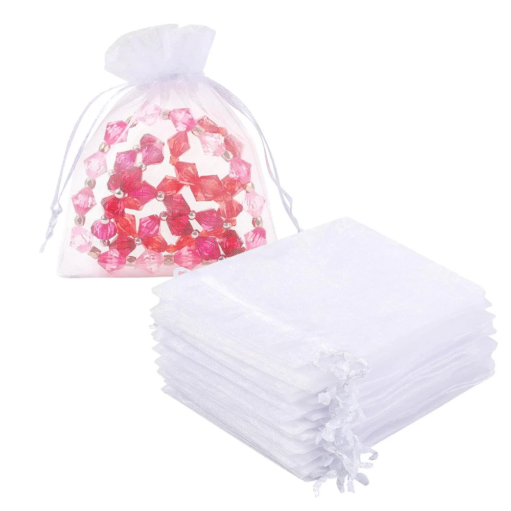 50 Stück Polyesterfaser-Netztaschendekoration 7 * 9 cm 9 * 12 cm Image