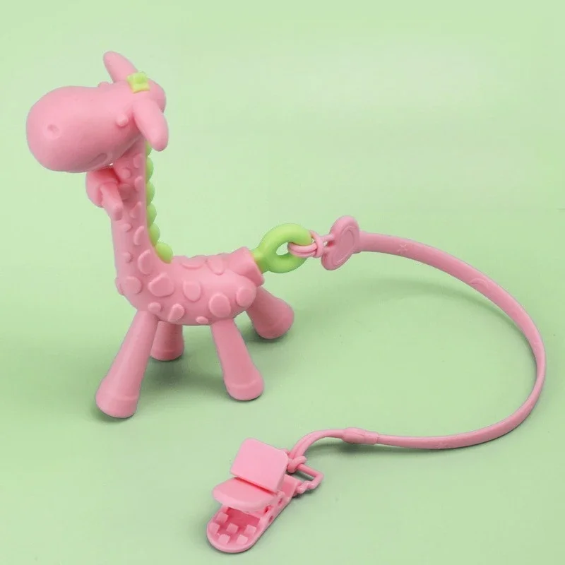 Silikon Kette Befestigter Riemen für Baby Schnuller Zahnen Clip Neugeborenen Beißring Kette Nippel Halter Pflege Zubehör Image