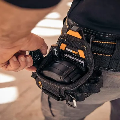 TOUGHBUILT TB-CT-25X Tape Measure & Utility Knife Pouch Storage Tool Bag (including notebook + pencil) Portable Storage Pouch