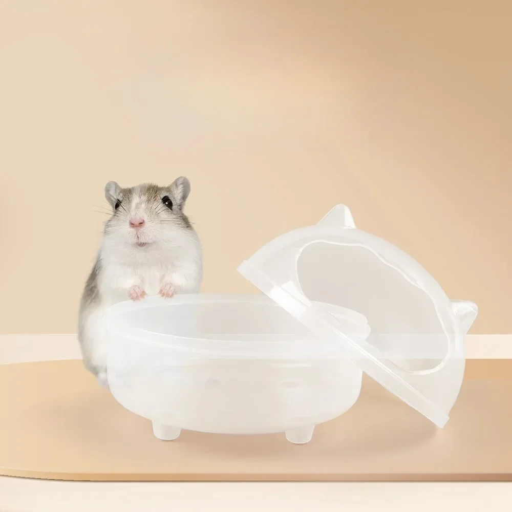 Haustier Hamster Sandhaus Badezimmer Durchscheinender Hamster Goldener Bär Gerbille Haustier Bad Toilette Spielzeughaus Kleines Haustier Sand Zimmer Toilette Image