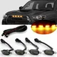 Luce universale per griglia anteriore a LED per auto affumicata ambra bianca 6LED lampada per griglia Eagle Eye per fuoristrada bagagliaio SUV Ford Toyota Strip