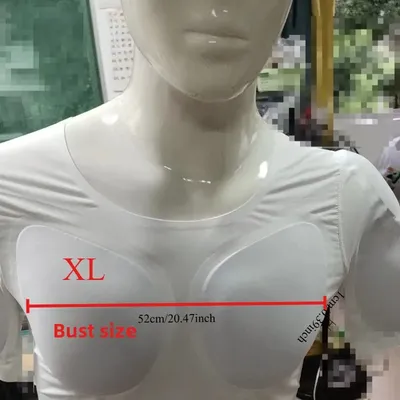 3D Gefälschte Muskel T-Shirt Mann Cosplay Arm Brust Unterwäsche Party Body Shaper Unsichtbare Bauch Pad Korsett Top Unterhemden Image