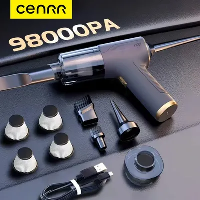 CENRR 98000PA Auto-Staubsauger, tragbarer kabelloser Reiniger, leistungsstarke Handreinigungsmaschine mit starker Saugkraft für Haushaltsgeräte Image