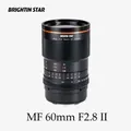 Brightin Star 60mm F2.8 II Full Frame Macro Ingrandimento 2:1 Obiettivo macro per Sony E Nikon Z Fuji X Canon EOS MR RF M4/3 Fotocamera