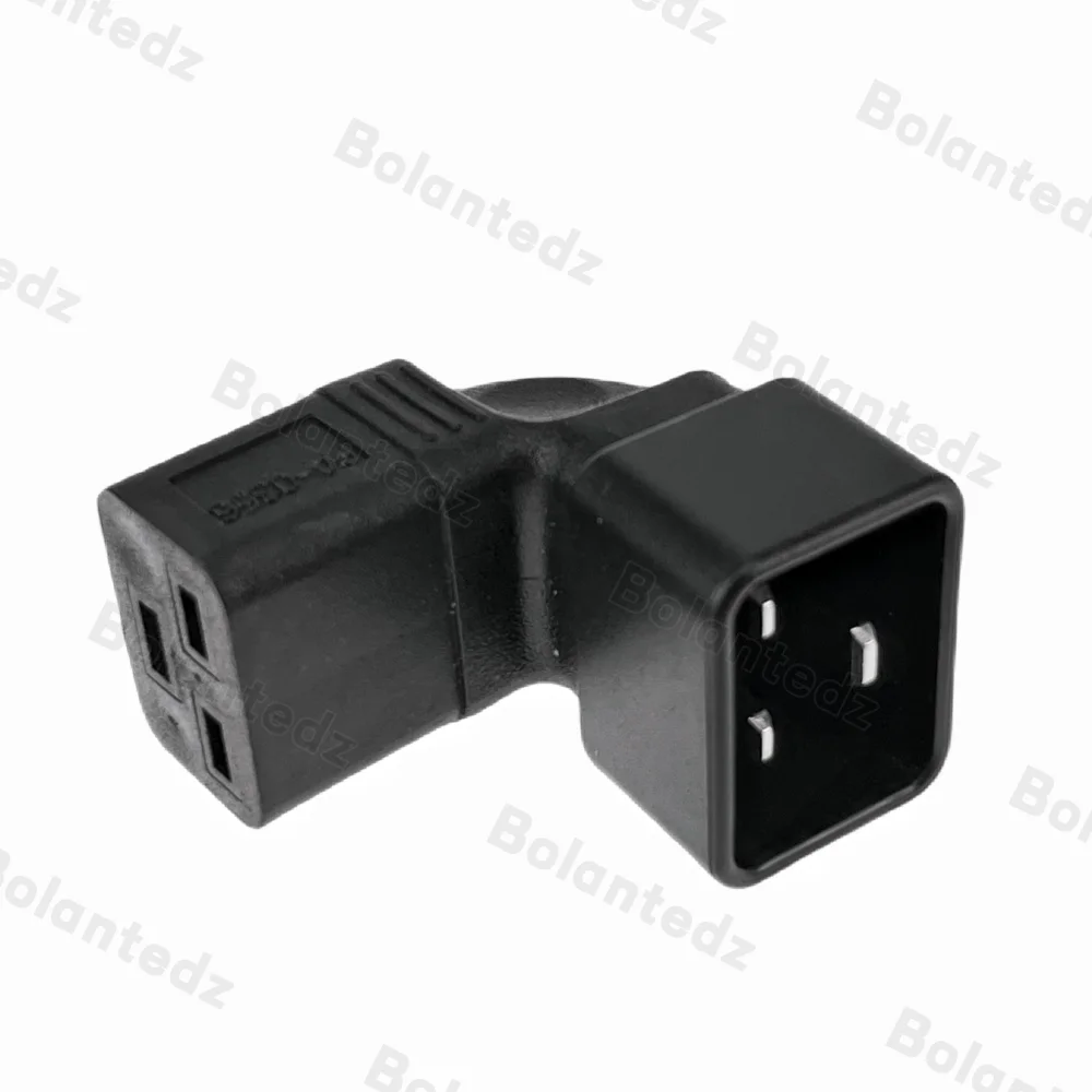 Bolantedz IEC 320 C20 Stecker auf C19 Buchse 16A Netzteil für LCD-LED-Wandmontage-TV 500 W nach oben 90 Winkel Image
